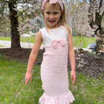 Pink Ruffle Mermaid Dress-Cozy Cocoon