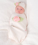 Natural Cotton with Chiffon Roses-Cozy Cocoon